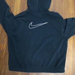 Nike dri fit black cotton zip up hoodie women’s medium